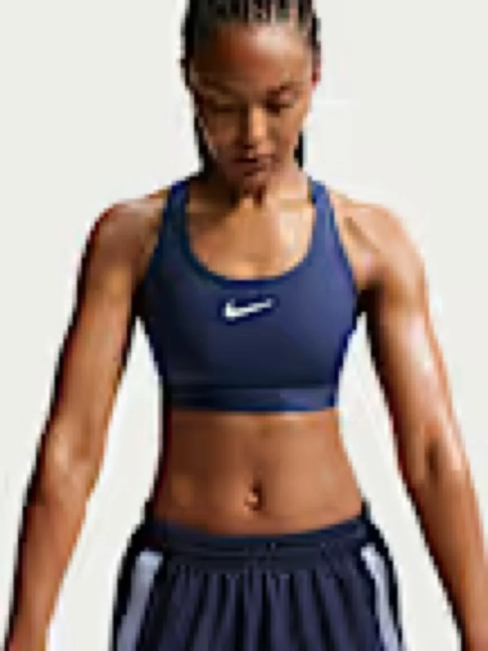 NWT Nike Swoosh Medium Support Padded Sports Bra Navy M